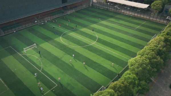 wuhan yangtze international school campus includes a soccer field