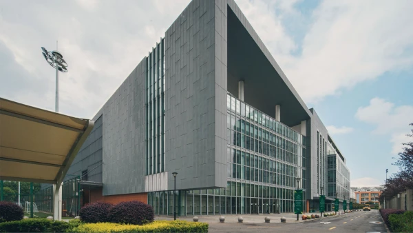 beautiful building corner of wuhan yangtze international school campus